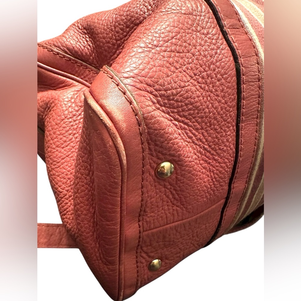 Gucci Rose Leather Medium Web Boston Bag - Picture 6 of 14